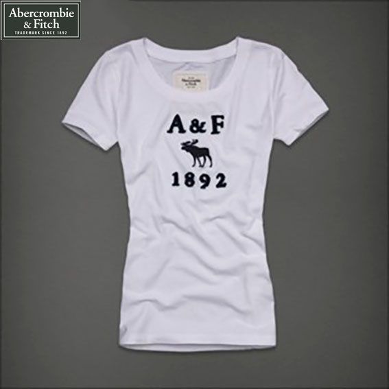 Camiseta Feminina A & F 1892 Alce Branca