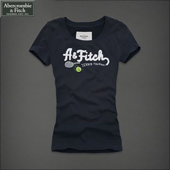 Camiseta Feminina A & Fitch Azul Marinho