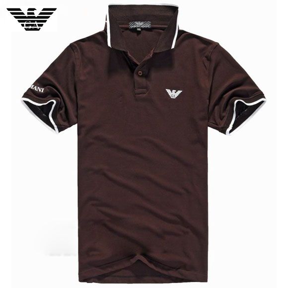 Camisa Pólo Armani Mens Marrom