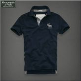 Camisa Pólo Masculina Abercrombie & Fitch Alce Azul Marinho