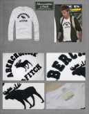 Moletom Abercrombie And Fitch Alce Manga Longa Branco