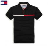 Camisa Pólo Masculina Tommy Hilfiger Preta Detalhes