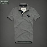 Camisa Pólo Masculina Abercrombie & Fitch Alce Cinza