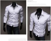 Camisa Social Masculina Luxo Slim Fit Branca