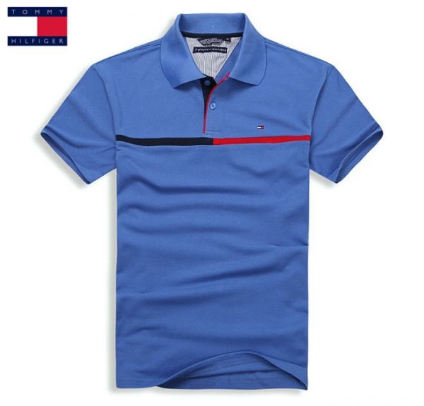 Camisa Pólo Masculina Tommy Hilfiger Azul Detalhes