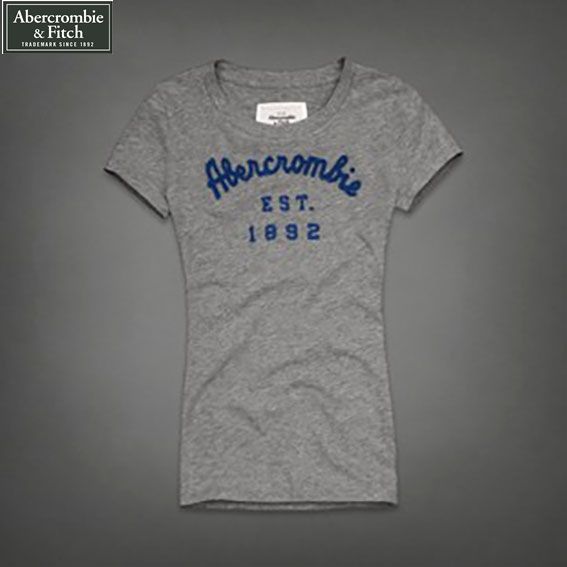 Camiseta Feminina Abercrombie Est. 1892 Cinza