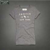 Camiseta Feminina A & Fitch 1892 New York Cinza