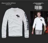 Moletom Abercrombie & Fitch Alce Manga Longa Branco