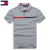 Camisa Pólo Masculina Tommy Hilfiger Cinza Detalhes