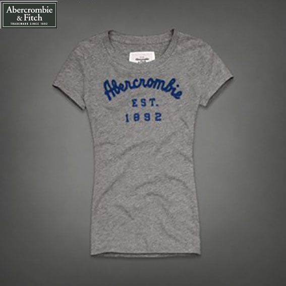 Camiseta Feminina Abercrombie 1892 Alce Cinza