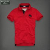 Camisa Pólo Masculina Abercrombie & Fitch Alce Vermelha